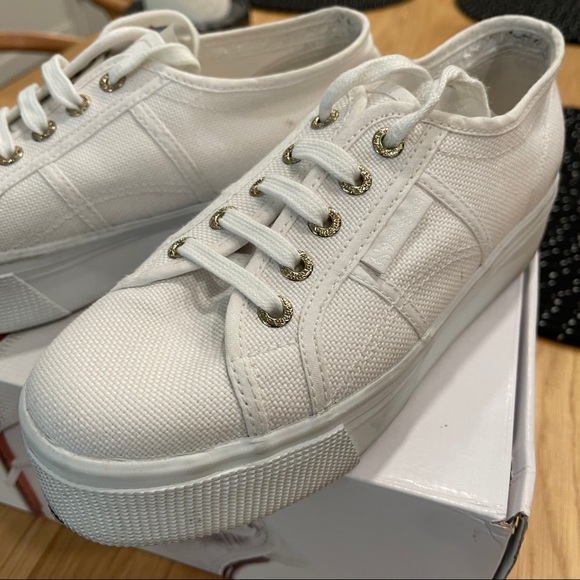 Superga 2790 White Platform Sneakers - Picture 5 of 11